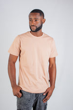 TAUPE CREW NECK T-SHIRT