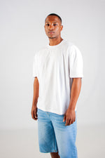 WHITE CREW NECK TEE