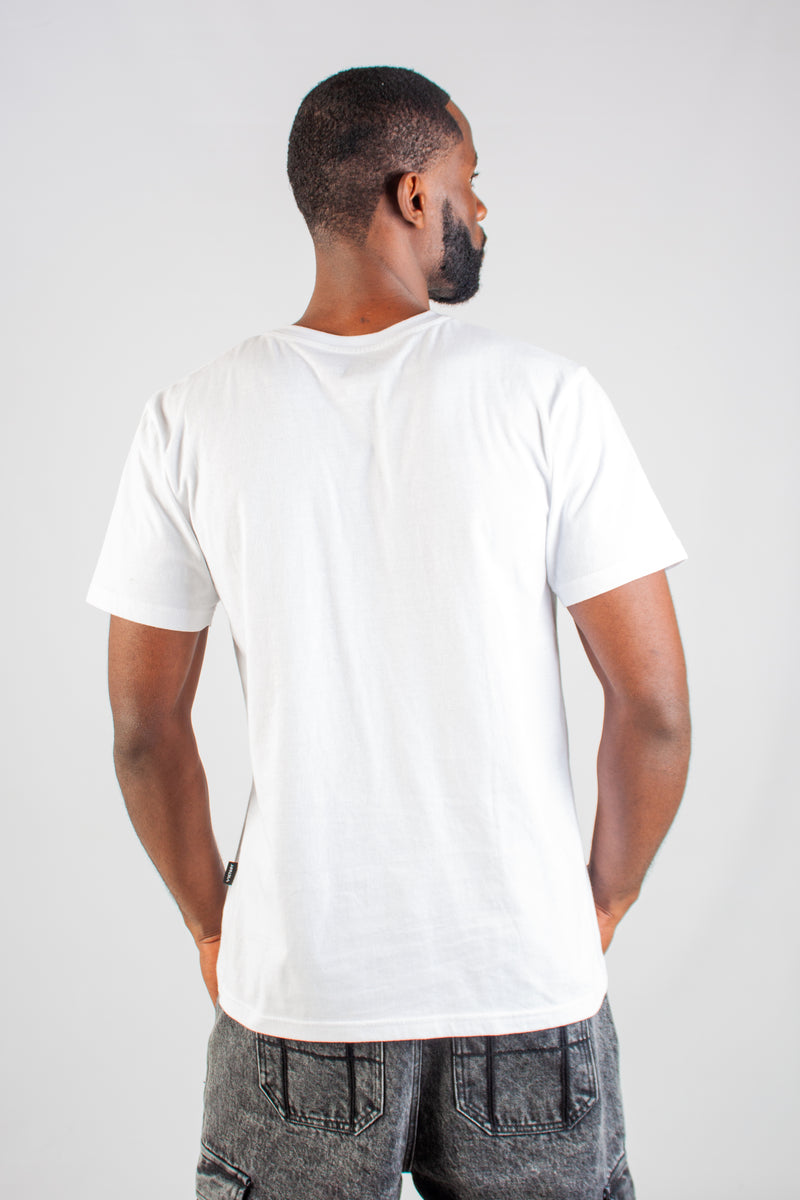 WHITE V-NECK T-SHIRT