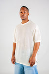 CREAM CROCHET T-SHIRT