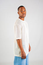 CREAM CROCHET T-SHIRT