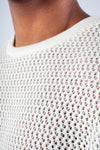 CREAM CROCHET T-SHIRT