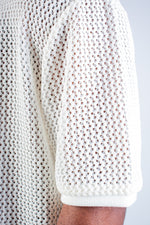 CREAM CROCHET T-SHIRT