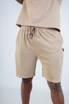 TAUPE JACQUARD KNIT SHORT