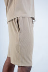 TAUPE JACQUARD KNIT SHORT