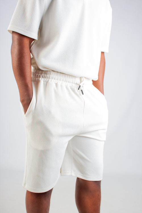 CREAM JACQUARD KNIT SHORT