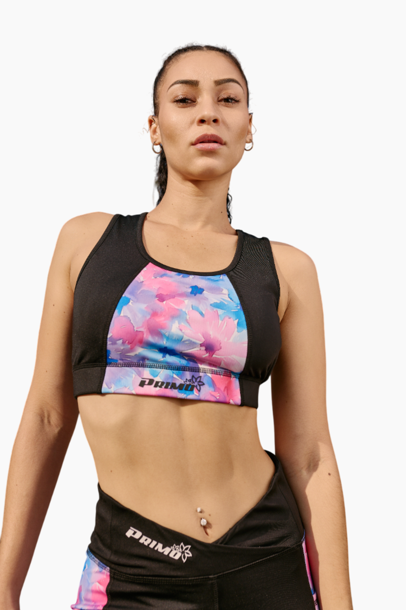 FLORAL AOP ACTIVE BRA