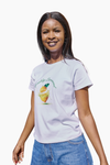 'FRESHLY SQUEEZED' SLIM CROPPED TEE