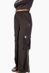 BLACK TASLON CARGO PANT