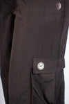 BLACK TASLON CARGO PANT