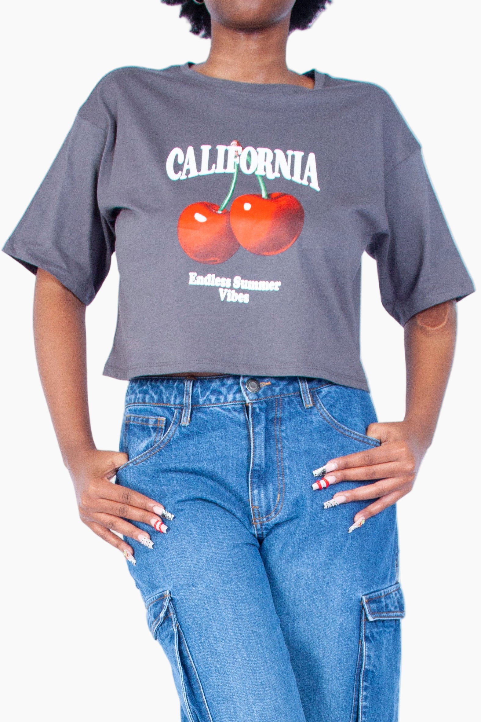 ANTHRICITE  'CALIFORNIA'  BOXY TEE