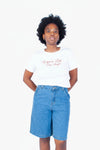 'IF YOURE RICH' SLIM CROPPED TEE