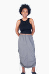 GREY TASLON CARGO SKIRT