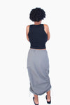 GREY TASLON CARGO SKIRT