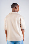 STONE STRIPED BOXY SHIRT