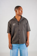 BLACK STRIPED BOXY SHIRT