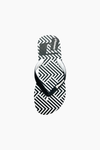 BLACK GEOMETRIC OPP FLIP FLOP