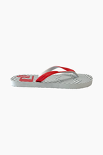 MENS RED GEOMETRIC OPP FLIP FLOP