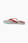 MENS RED GEOMETRIC OPP FLIP FLOP