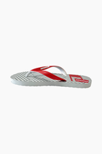 MENS RED GEOMETRIC OPP FLIP FLOP