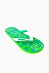 GREEN PRINTED FLIP FLOP