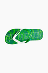 GREEN PRINTED FLIP FLOP