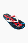 BLUE/RED EMBOSSED FLIP FLOP