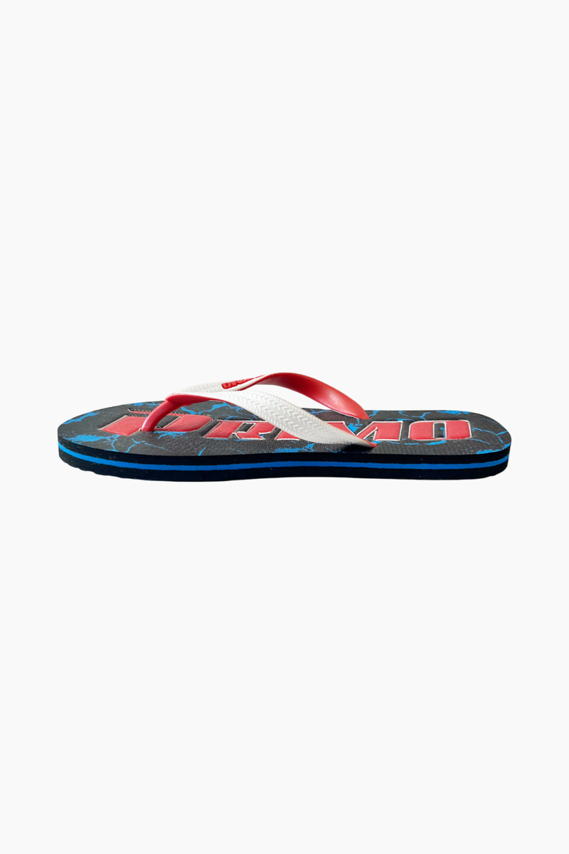 BLUE/RED EMBOSSED FLIP FLOP