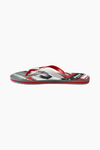 RED SOCCER FLIP FLOPS