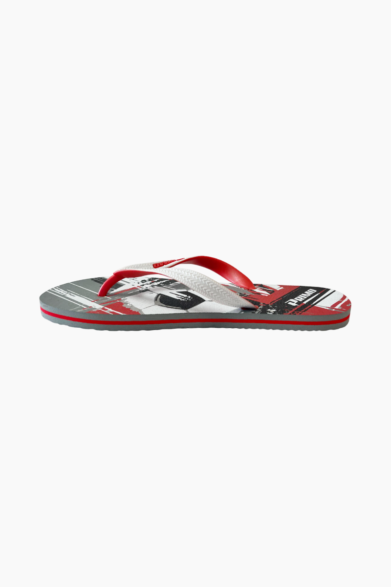 RED SOCCER FLIP FLOPS