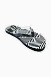 BLACK GEOMETRIC OPP FLIP FLOP