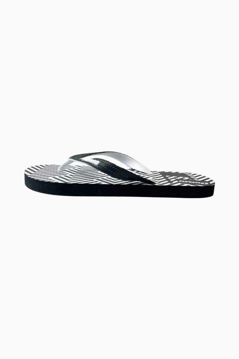 BLACK GEOMETRIC OPP FLIP FLOP