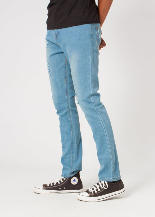 Light Blue Skinny Fit Denim Jeans