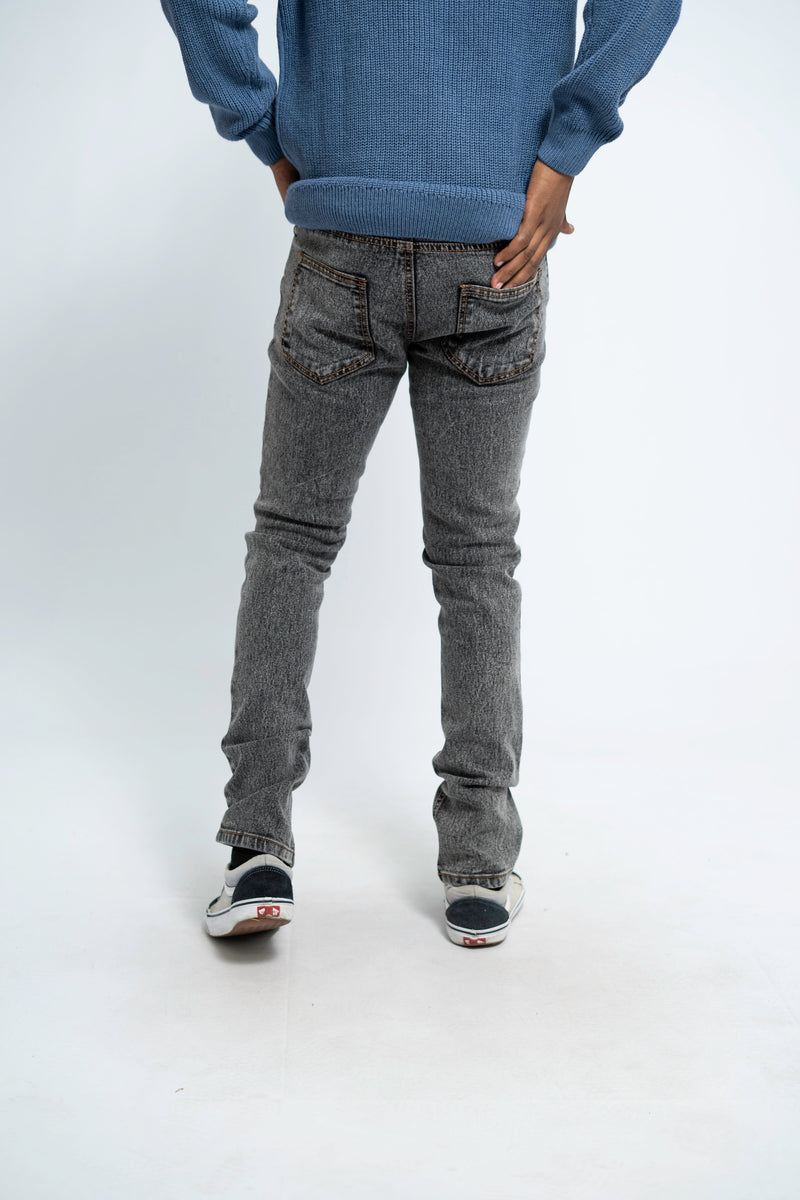 Charcoal Multi Rip Slim Skinny Fit Jean